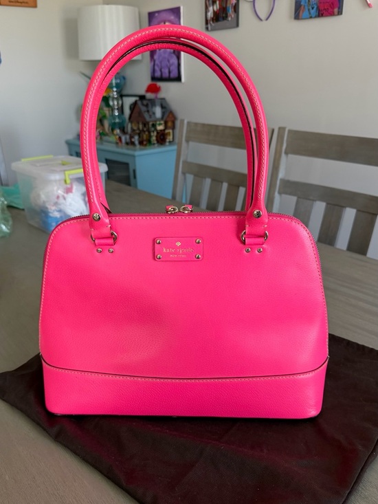 kate spade Handbags - Kate Spade hot pink leather tote bag purse